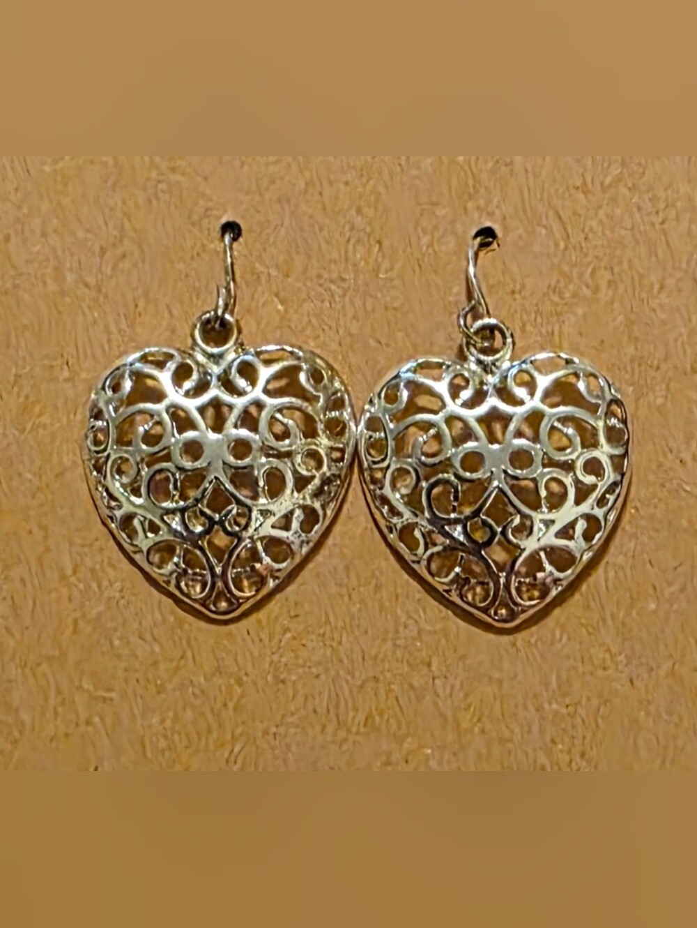 Filigree Heart Drop Earrings